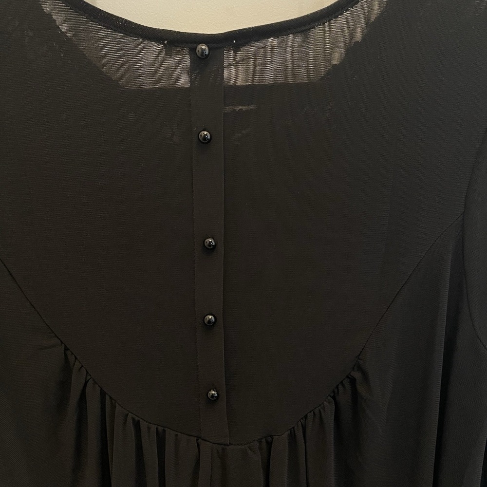 Ultra Pink Top Medium Black Fairy‎ Grunge Goth Whimsygoth Witchy Sheer Lace - Picture 7 of 11